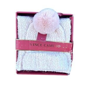 Vince Camuto Faux Fur Hat‎ And Loop Winter Set Color Blush